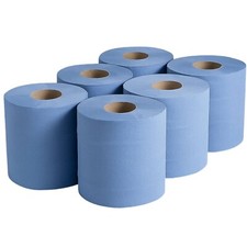 6x Handtuchrollen  blau