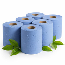 6x Handtuchrollen  blau
