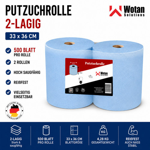 Putztuchrolle lagig blau - putztuchrolle,